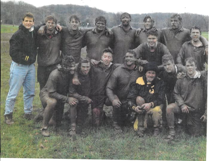 Muddy Mizzou squad photographed after winning the KCRFC Collegiate Tournament