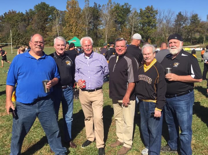 Six Mizzou rugby alumni from the 1960s, the 50th anniversary organizing committee