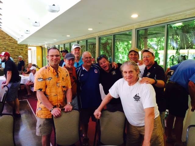 Eight Mizzou rugby alumni at the St Louis Blacksheep RFC Foundation golf tournament