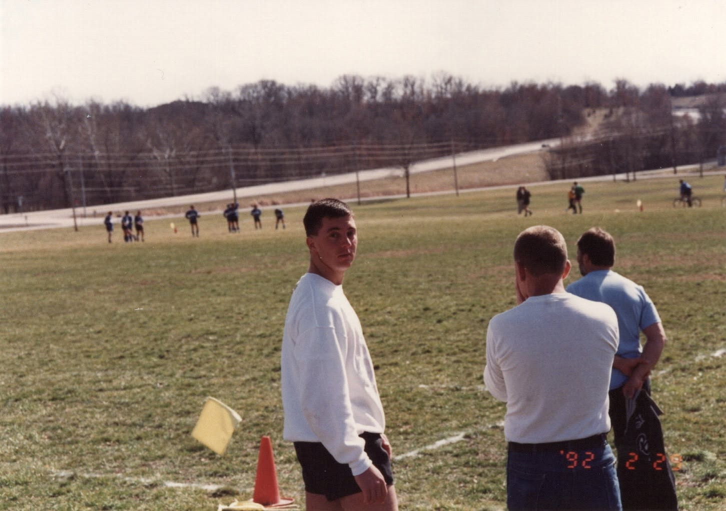 Tim Tajkowski standing at the side of the pitch